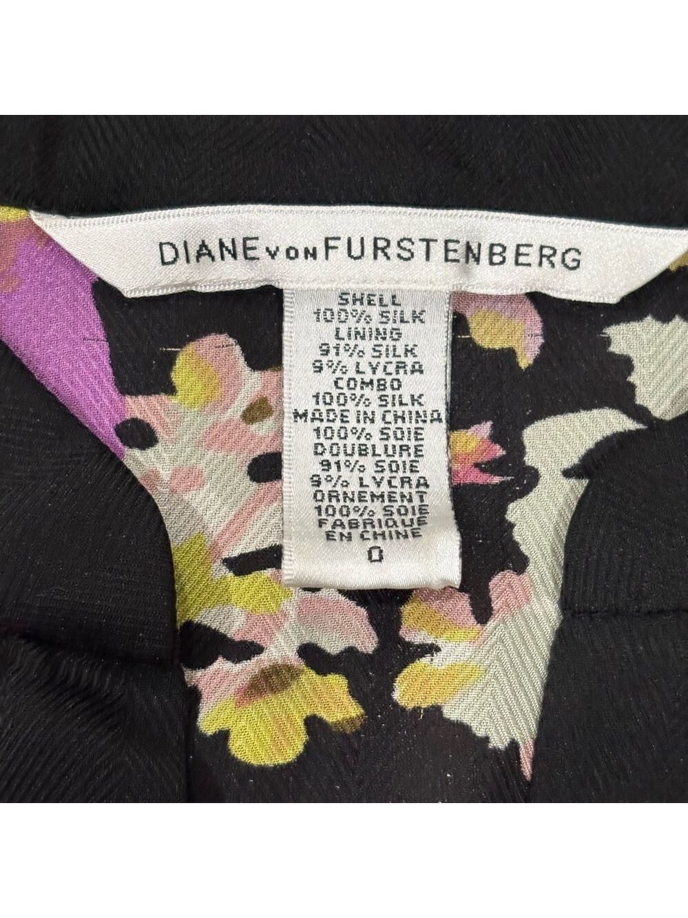 639. Diane Von Furstenberg Multicolor Floral Blouse - Picture 5 of 6